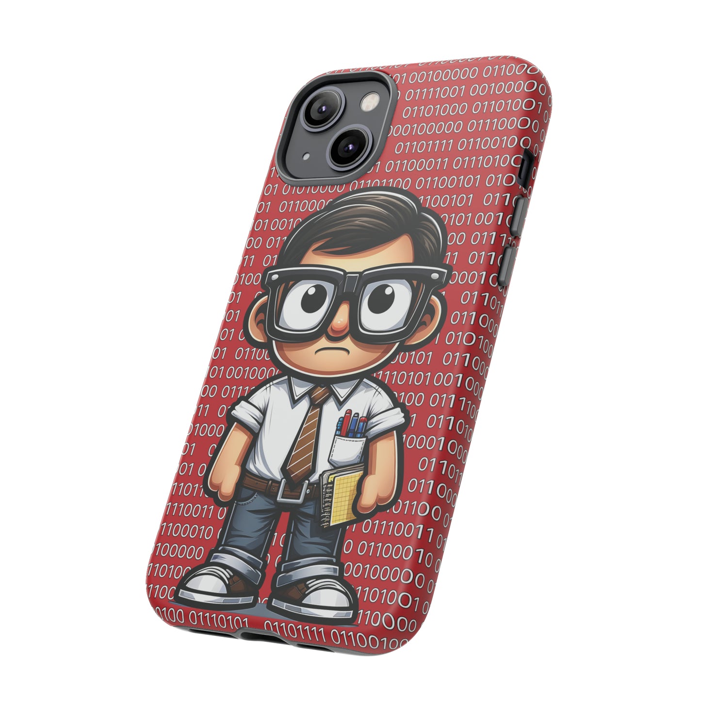 Nerd Binary - Red Tough Cases