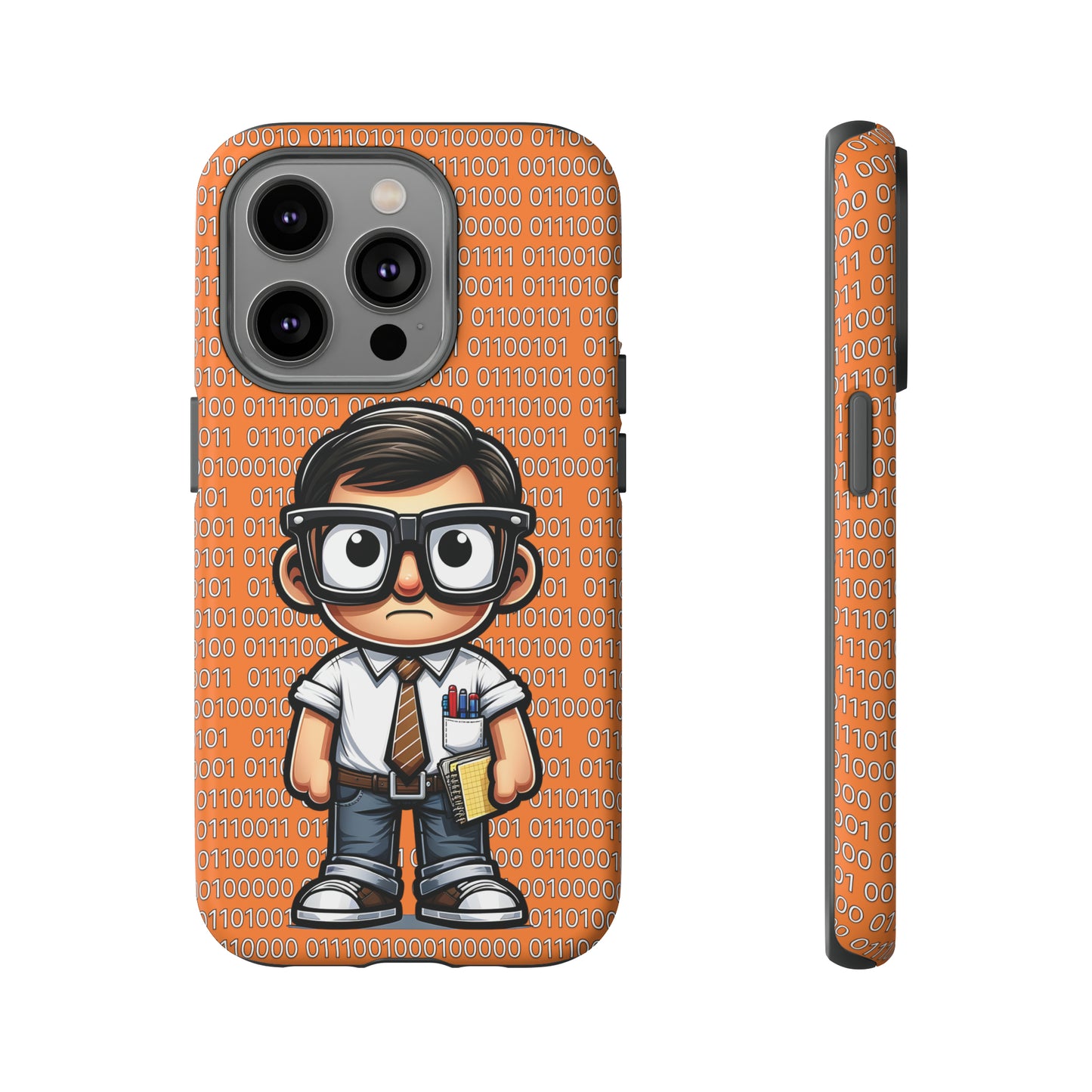 Nerd Binary - Orange Tough Cases