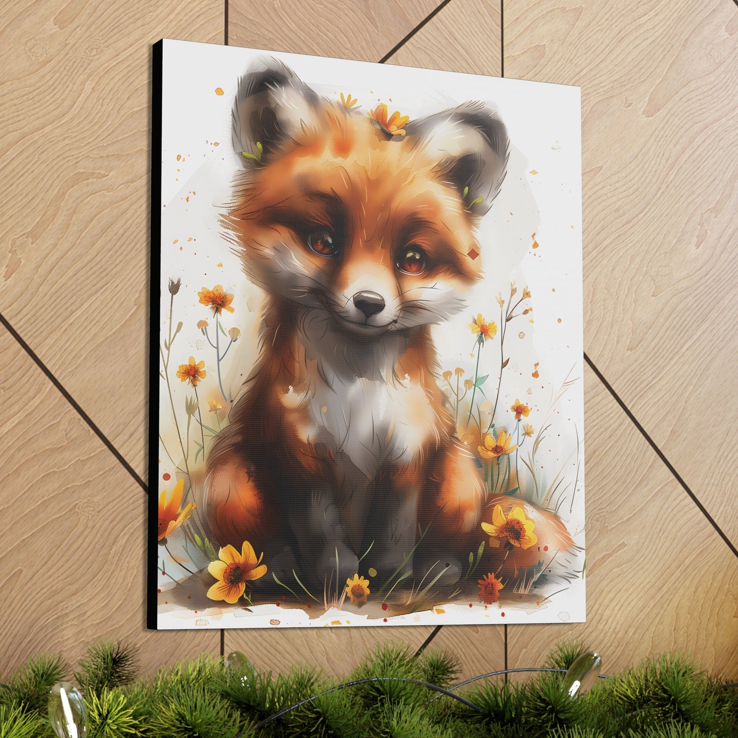 "Adorable Fox" - Canvas Print