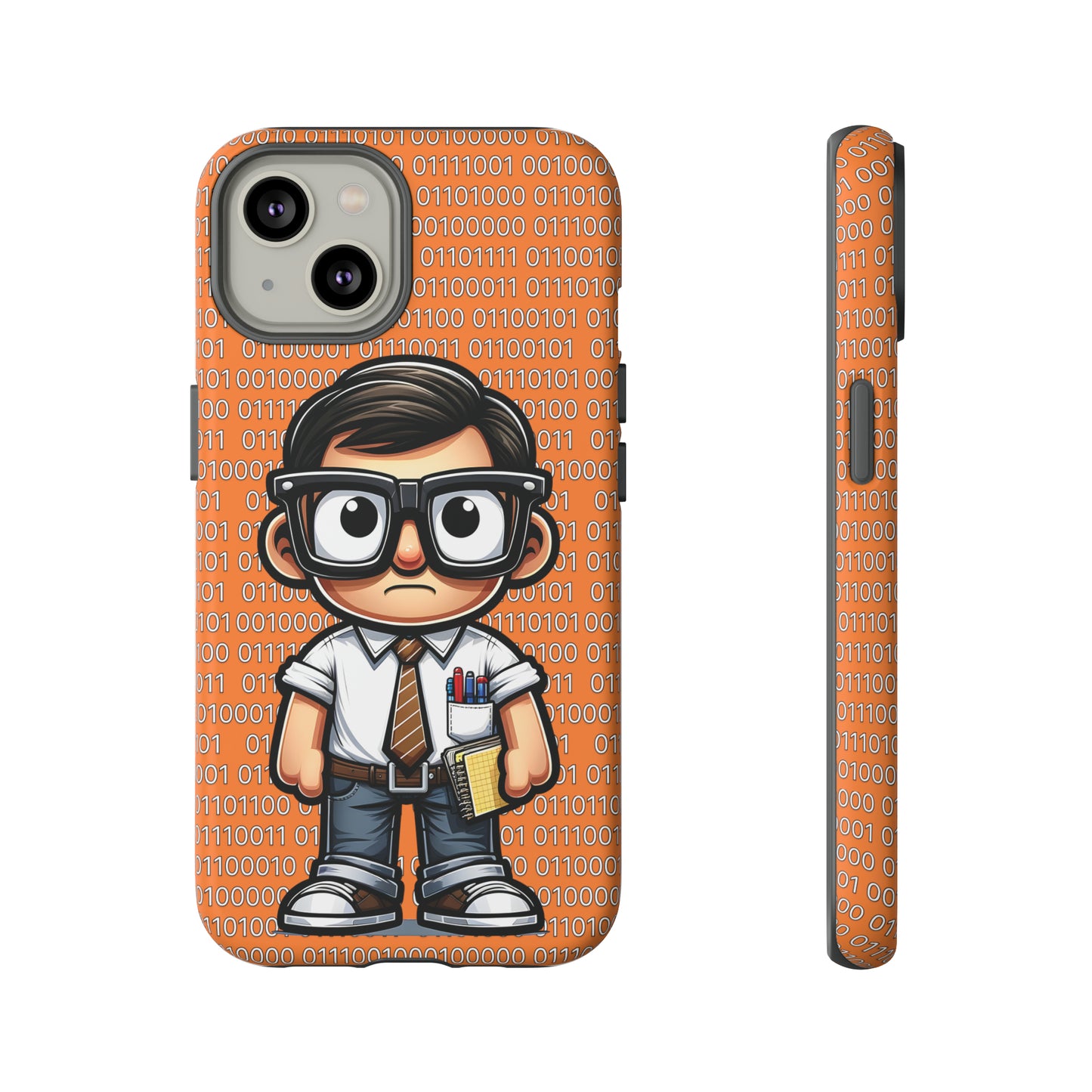 Nerd Binary - Orange Tough Cases