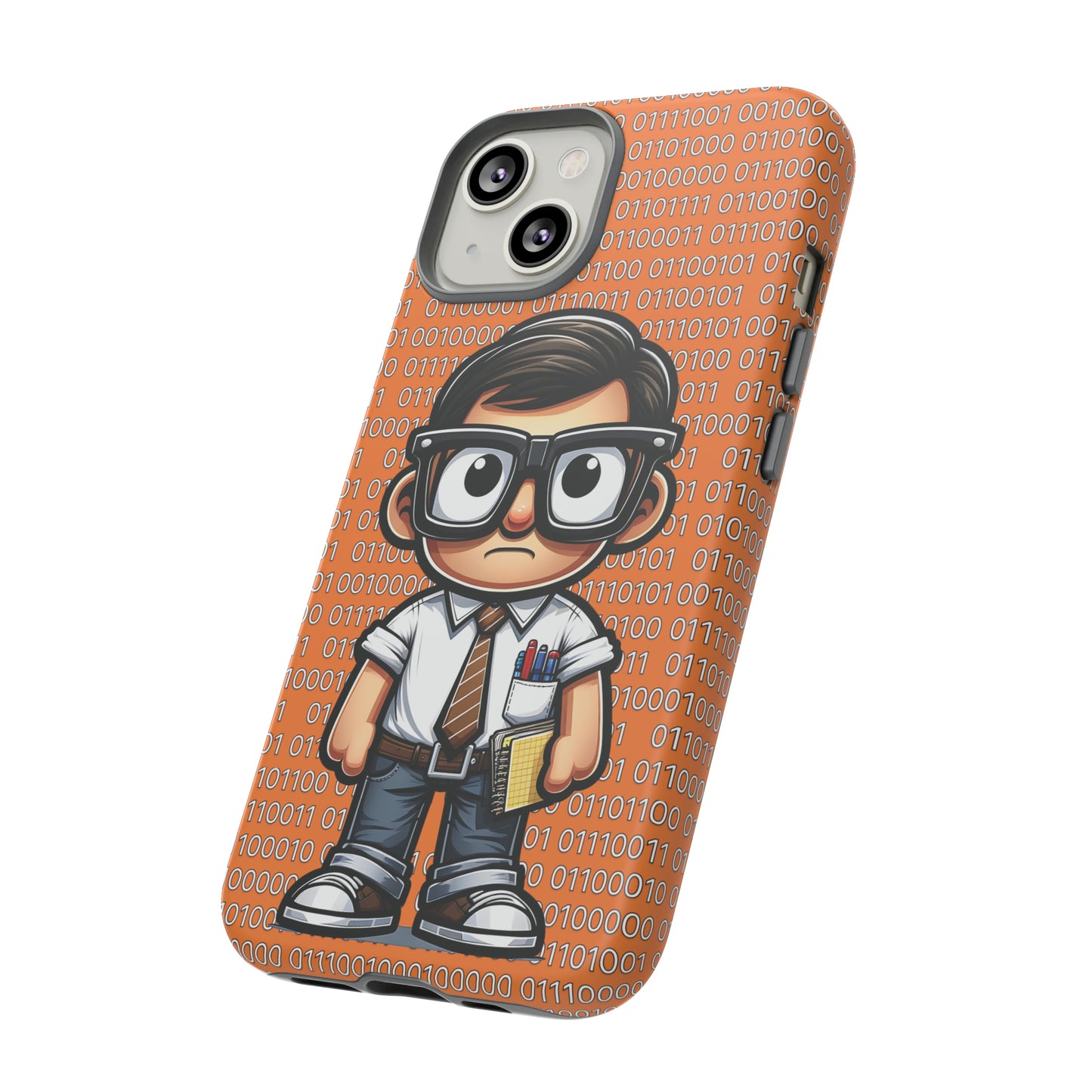 Nerd Binary - Orange Tough Cases
