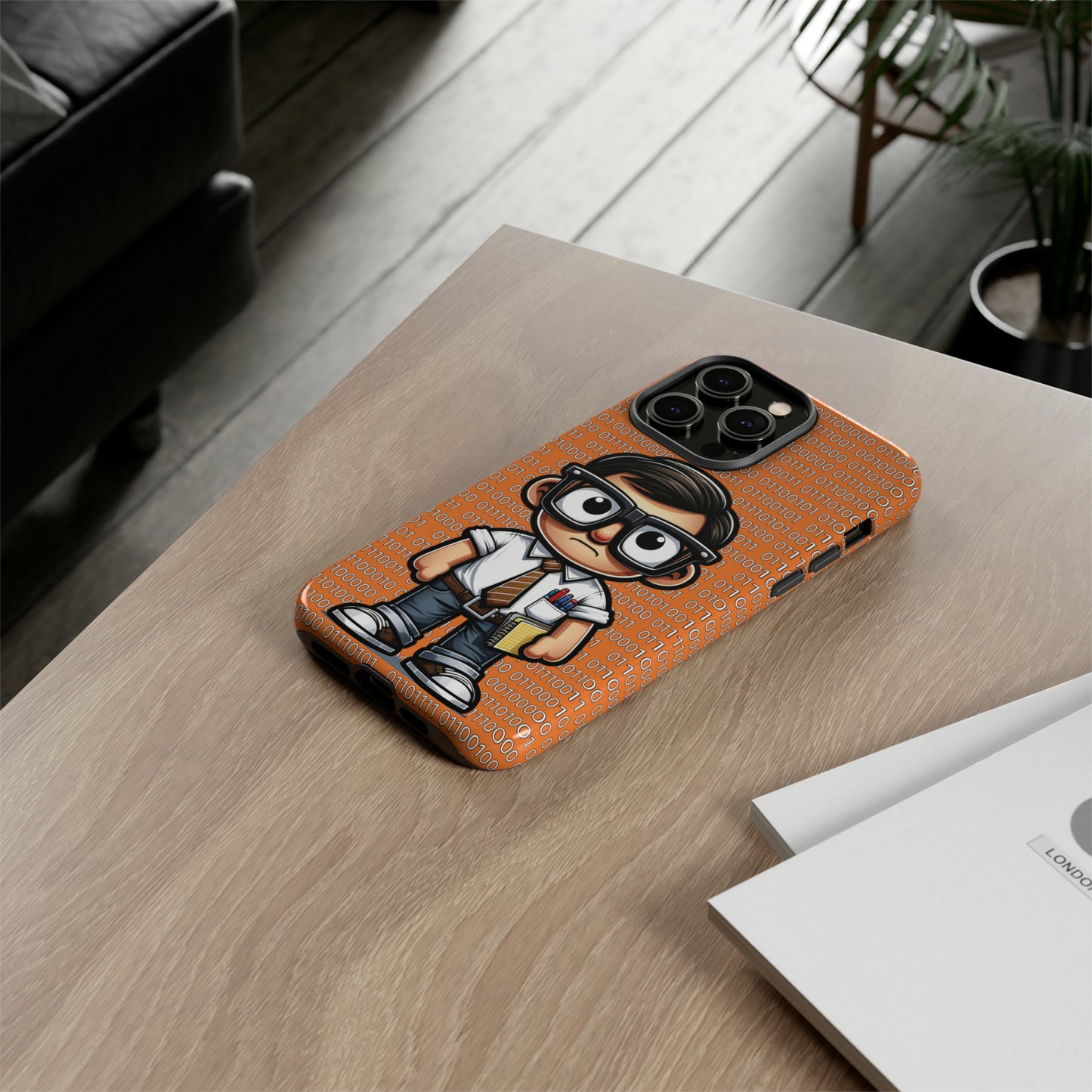 Nerd Binary - Orange Tough Cases