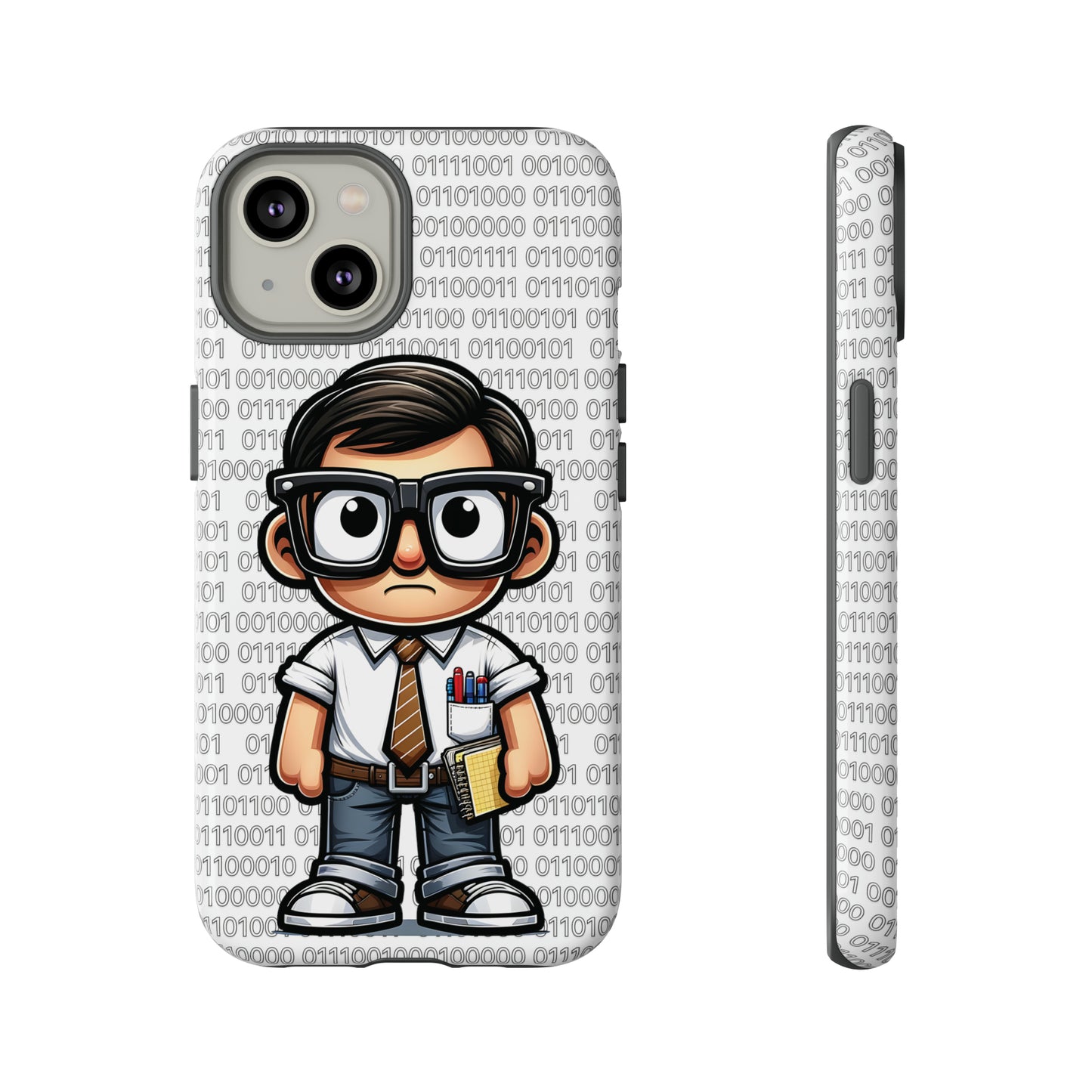 Nerd Binary - White Tough Cases