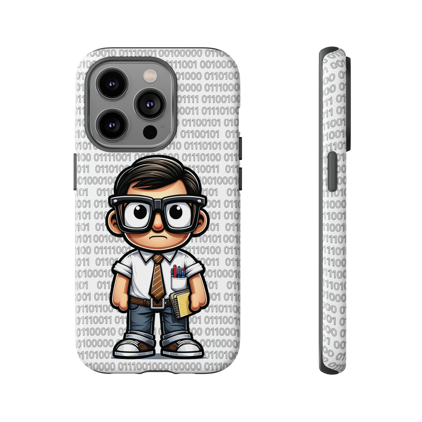 Nerd Binary - White Tough Cases