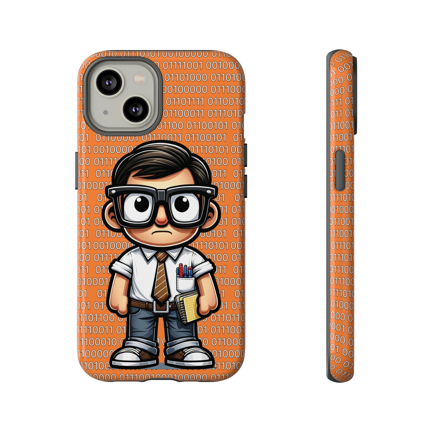 Nerd Binary - Orange Tough Cases