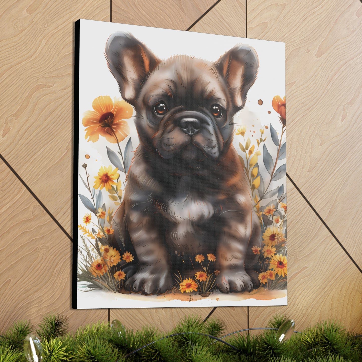 "Adorable French Bulldog" - Canvas Print