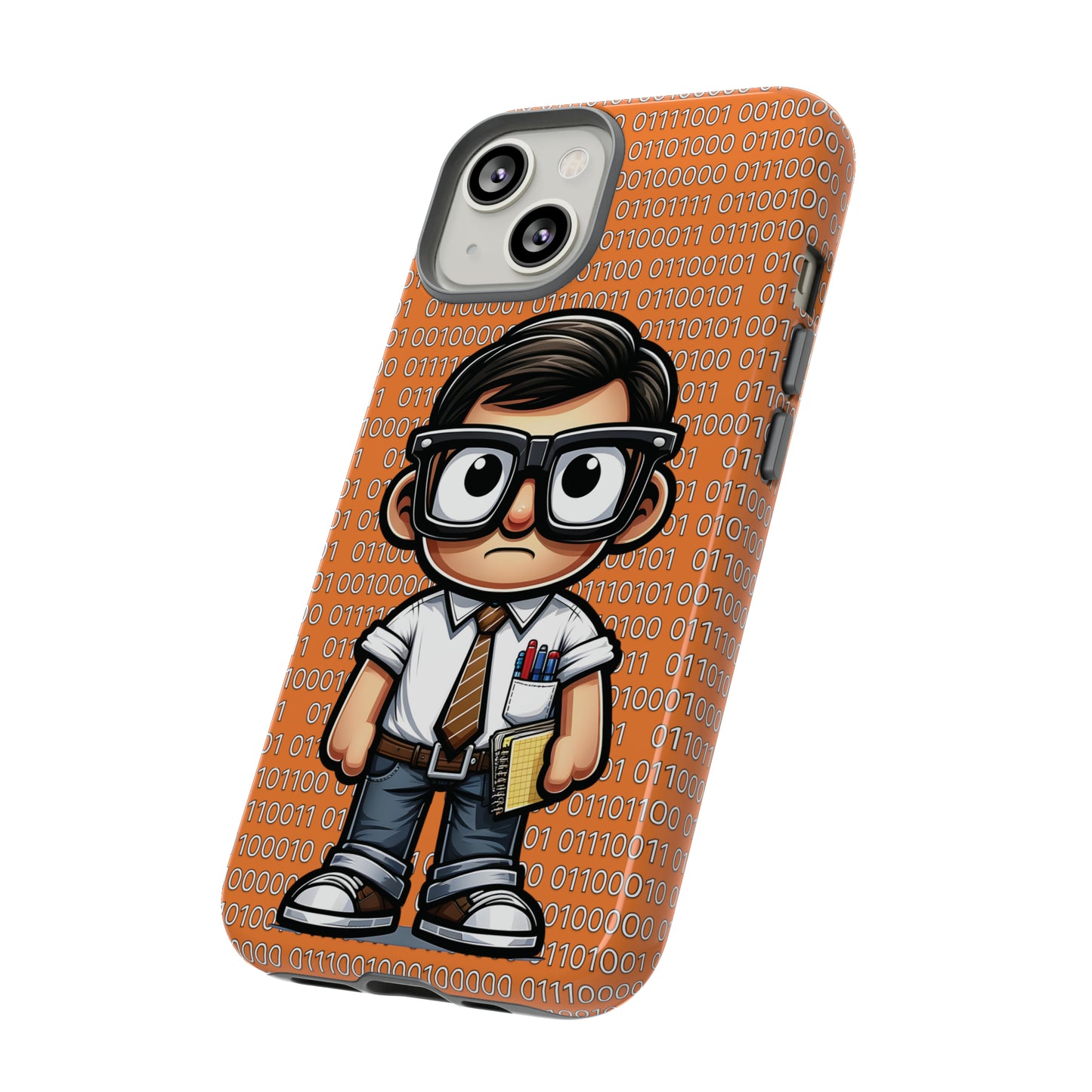 Nerd Binary - Orange Tough Cases