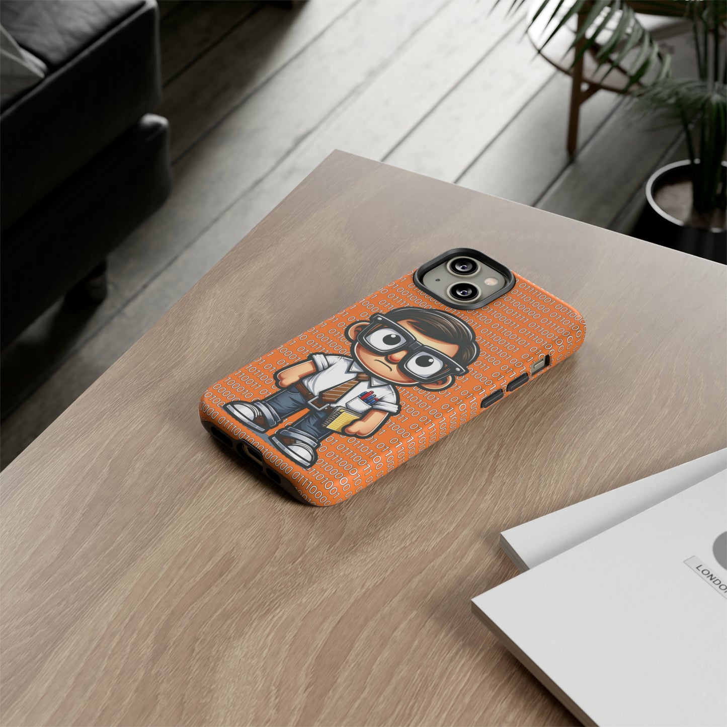 Nerd Binary - Orange Tough Cases