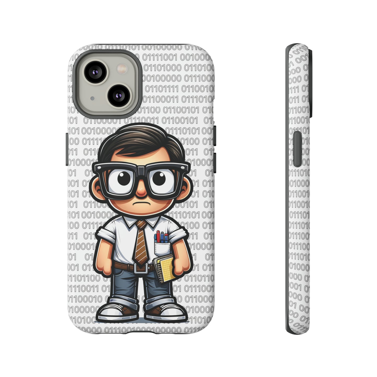 Nerd Binary - White Tough Cases