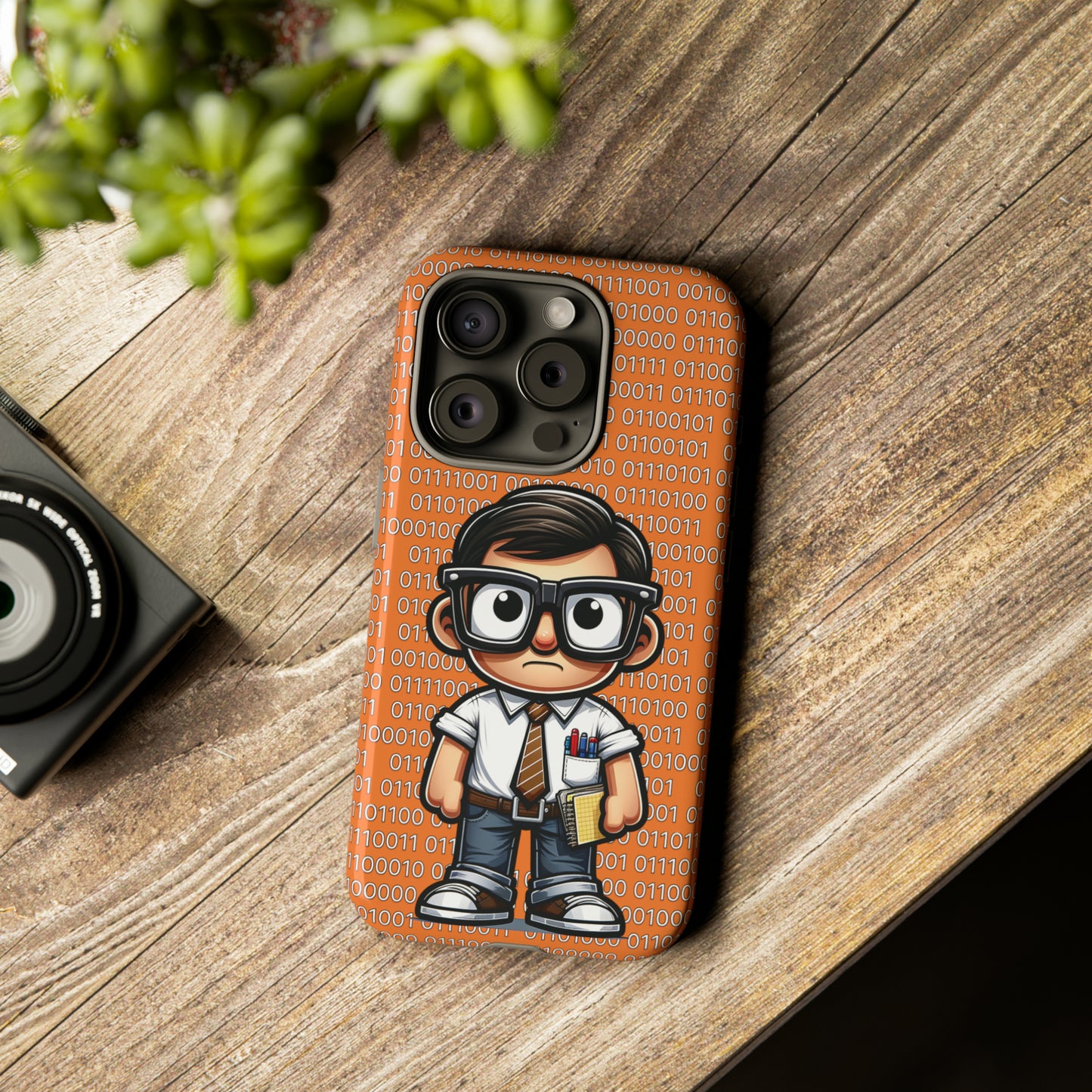 Nerd Binary - Orange Tough Cases