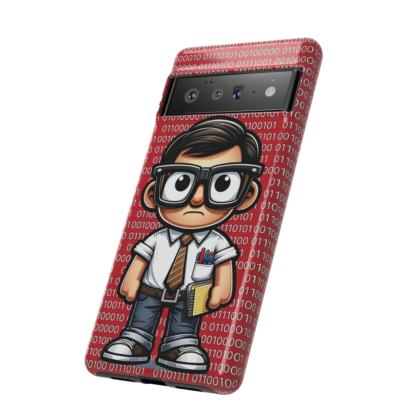 Nerd Binary - Red Tough Cases