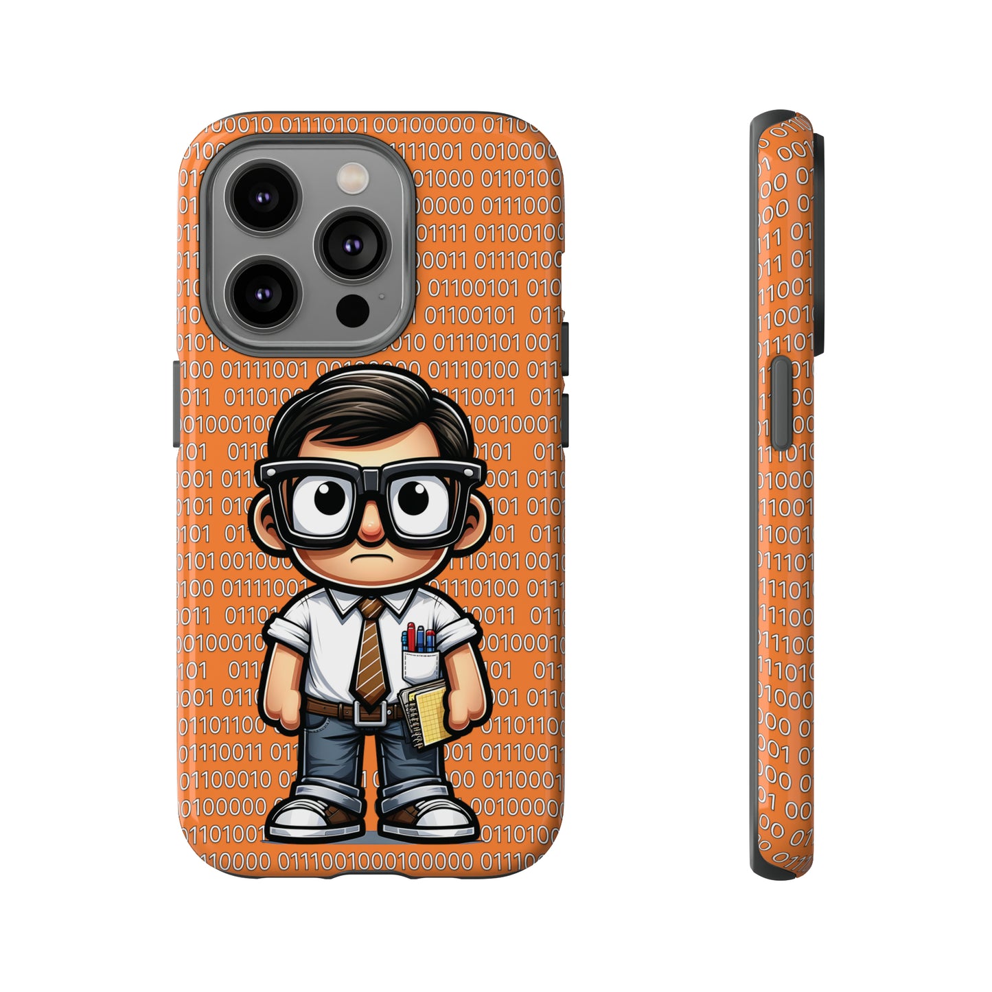 Nerd Binary - Orange Tough Cases