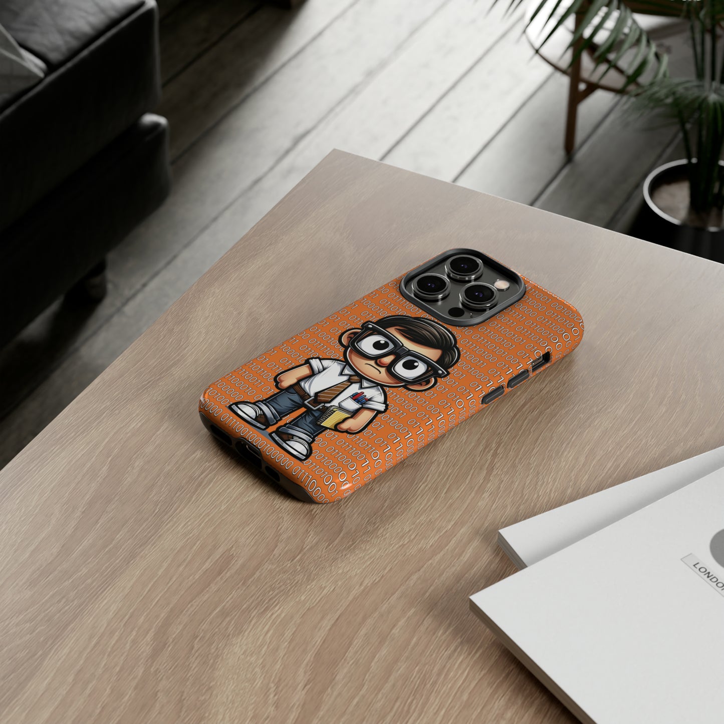 Nerd Binary - Orange Tough Cases