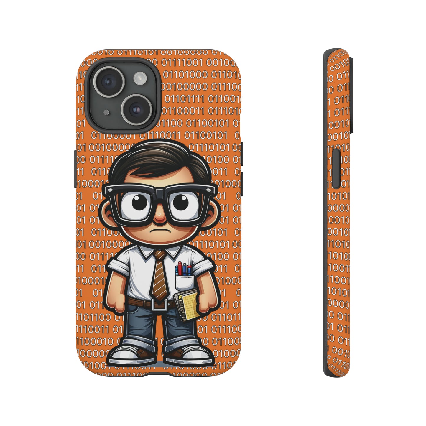 Nerd Binary - Orange Tough Cases