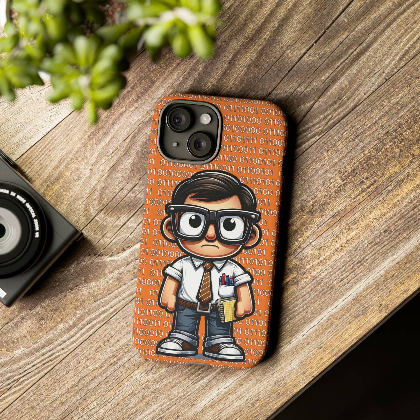 Nerd Binary - Orange Tough Cases