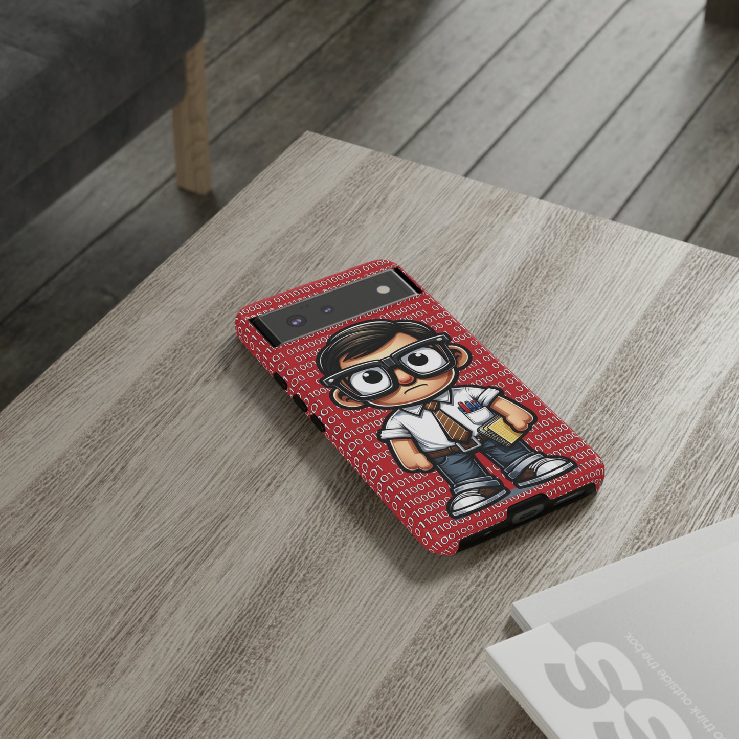 Nerd Binary - Red Tough Cases