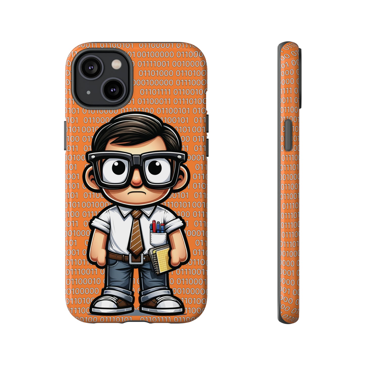 Nerd Binary - Orange Tough Cases