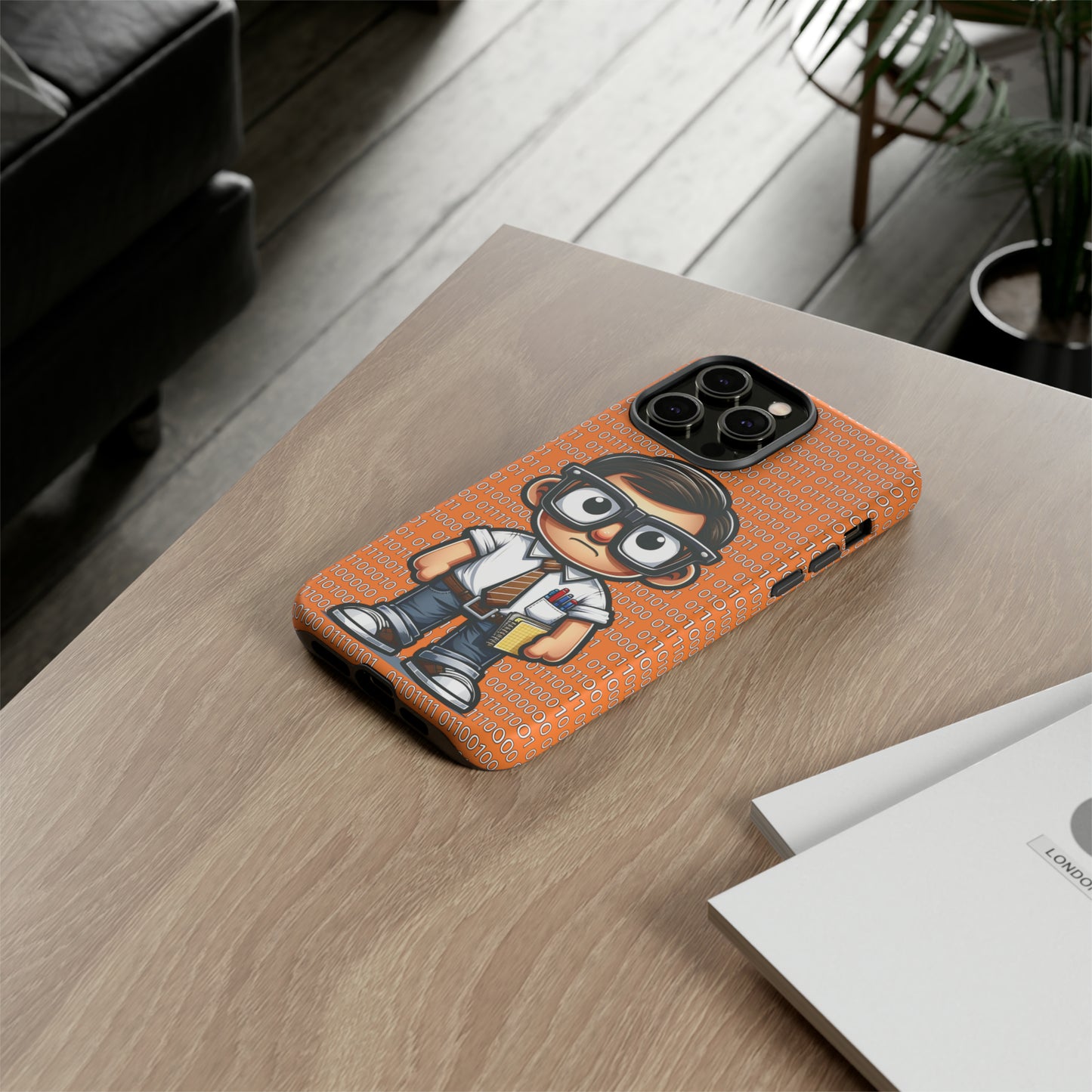 Nerd Binary - Orange Tough Cases