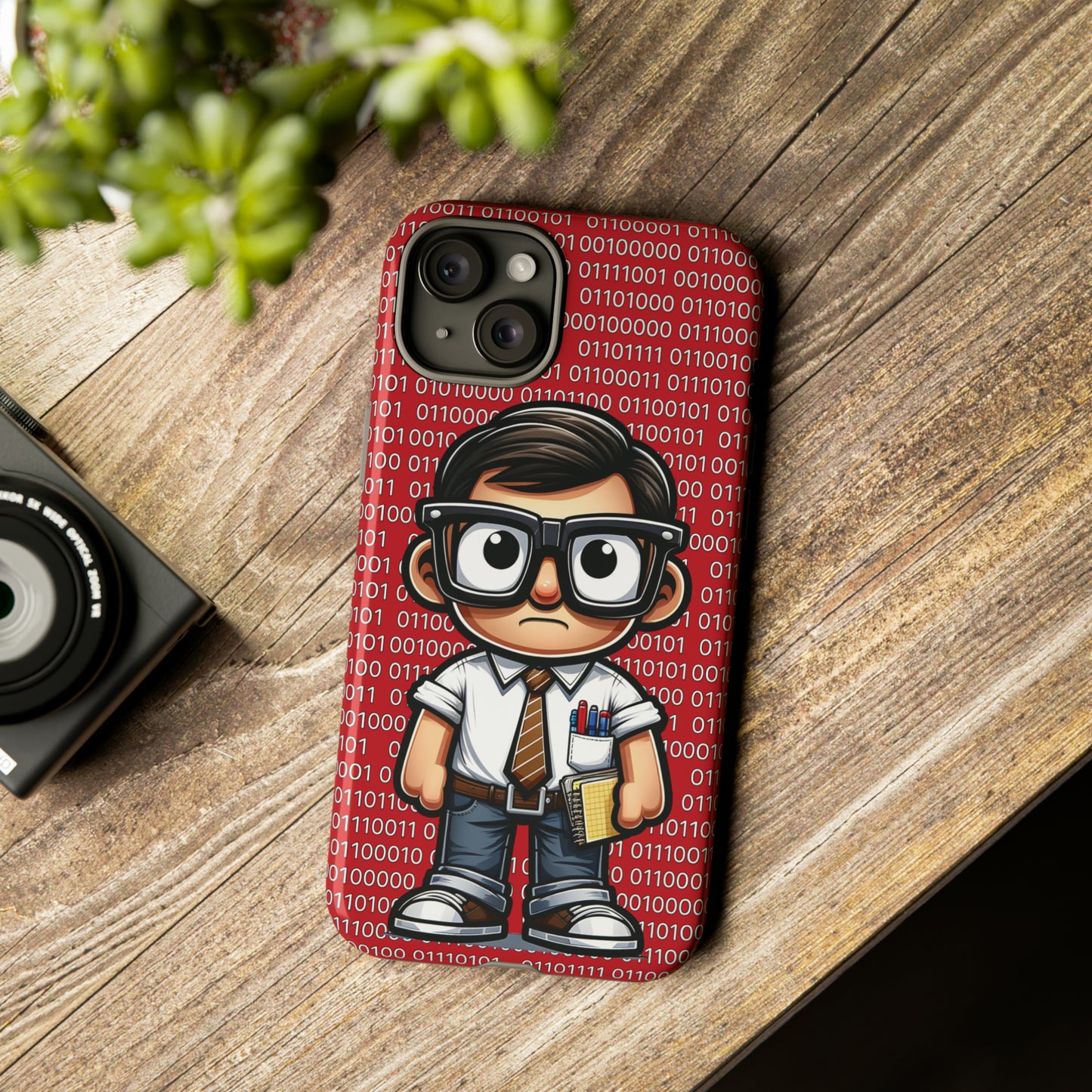 Nerd Binary - Red Tough Cases