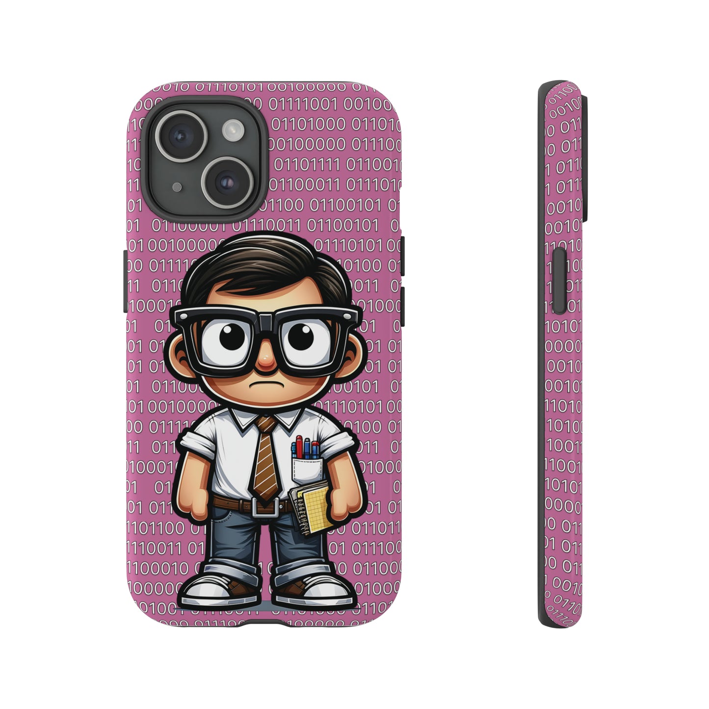 Nerd Binary - Pink Tough Cases