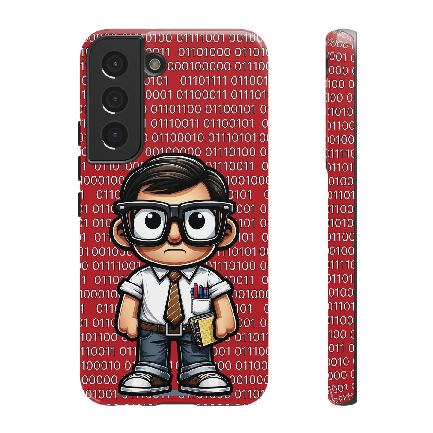 Nerd Binary - Red Tough Cases