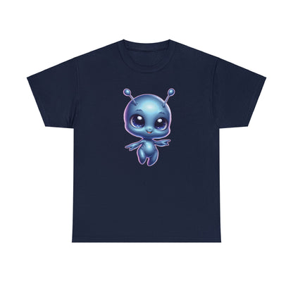 Cosmic Cutie Dancing - Adorable Alien Unisex Heavy Cotton Tee - Available up to 5XL - Unchained Creation