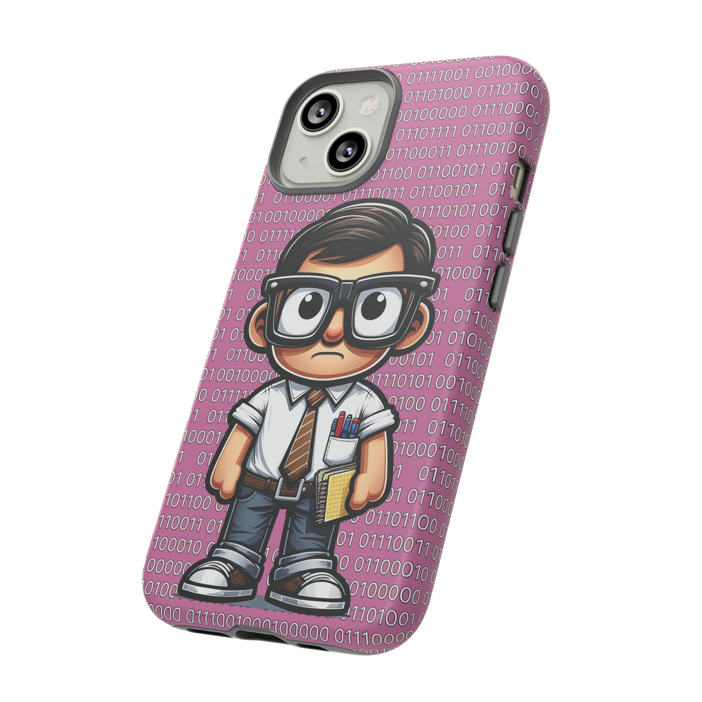 Nerd Binary - Pink Tough Cases