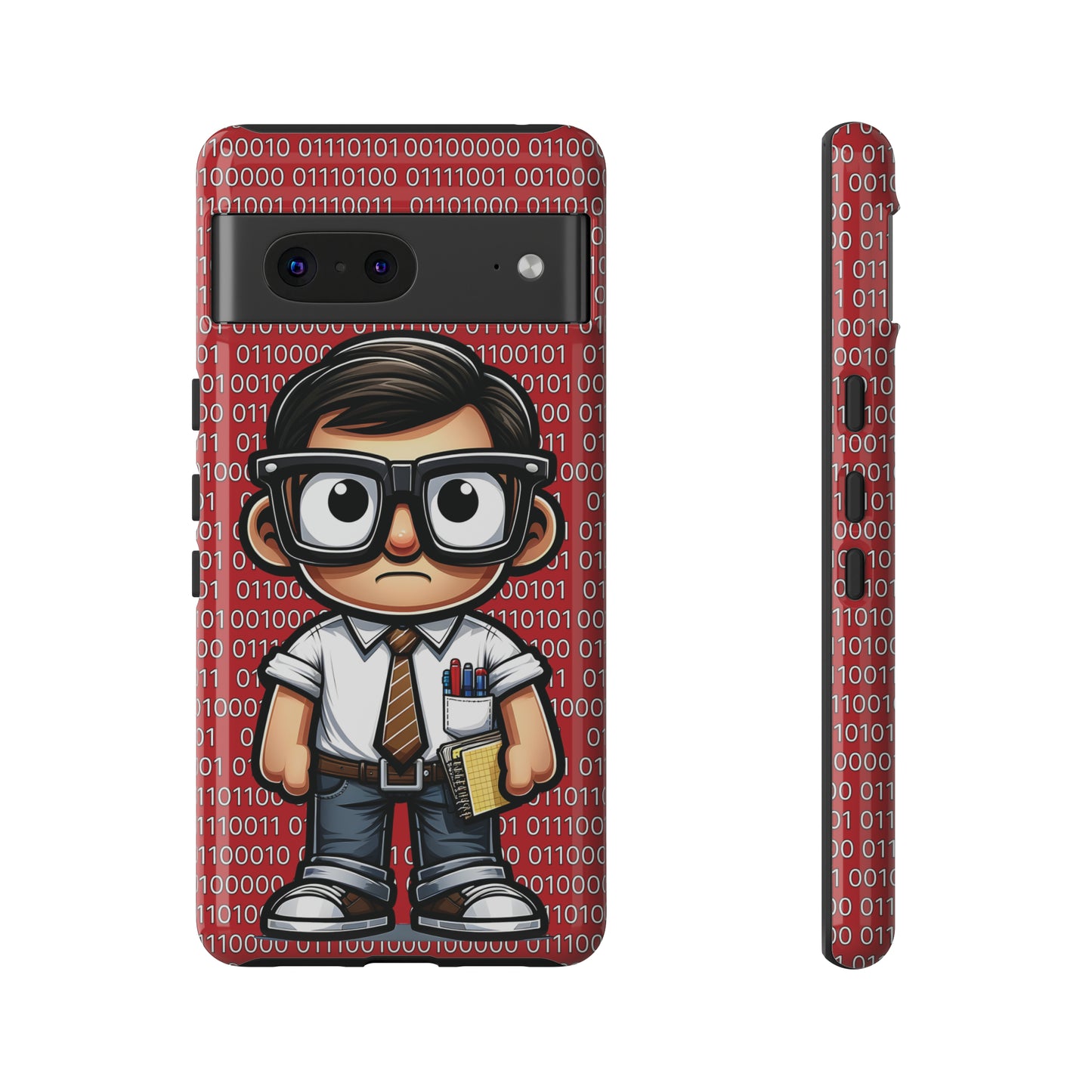 Nerd Binary - Red Tough Cases