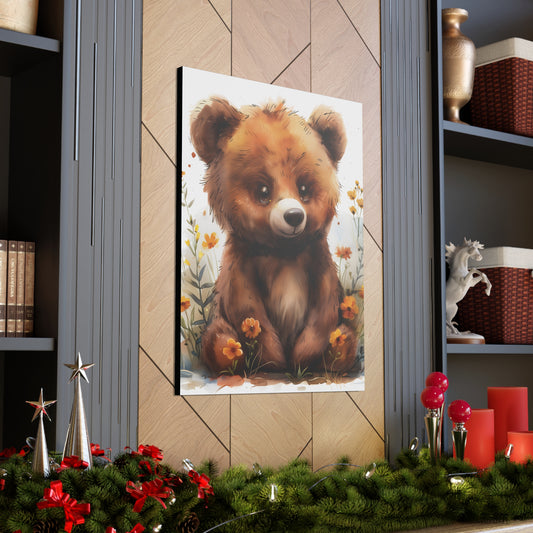 "Adorable Bear" - Artistic Canvas Print