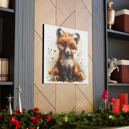 "Adorable Fox" - Canvas Print