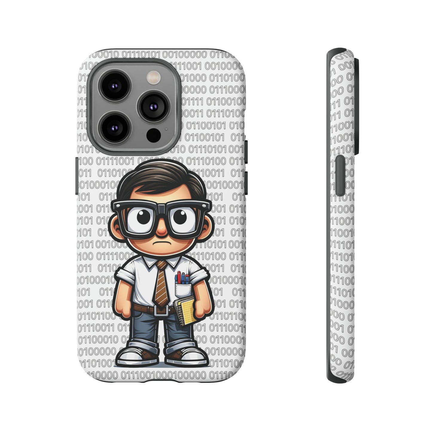 Nerd Binary - White Tough Cases