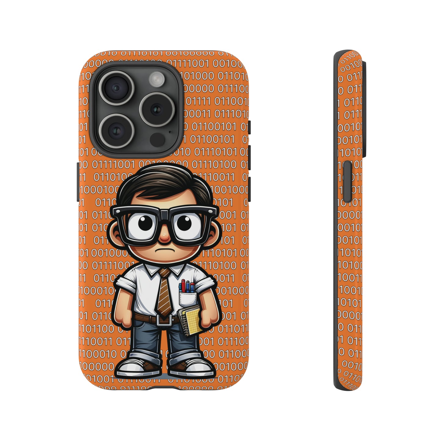 Nerd Binary - Orange Tough Cases