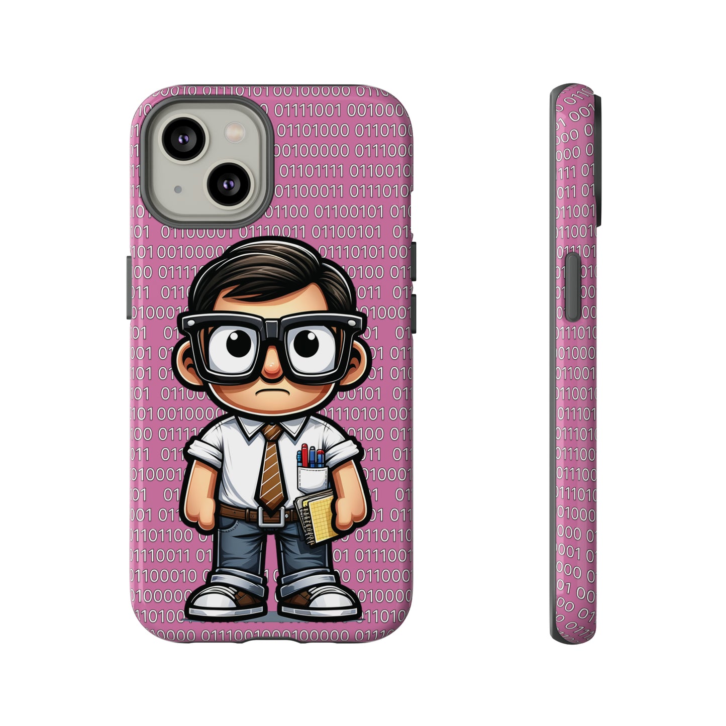 Nerd Binary - Pink Tough Cases