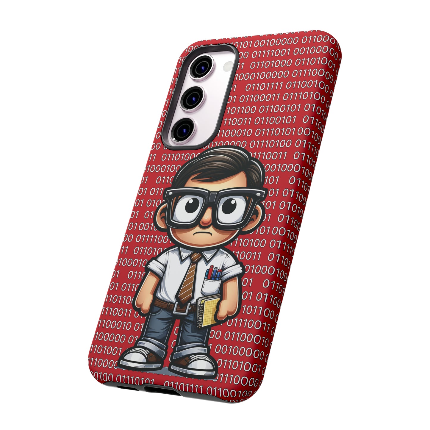 Nerd Binary - Red Tough Cases