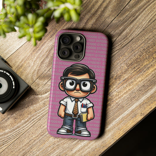 Nerd Binary - Pink Tough Cases