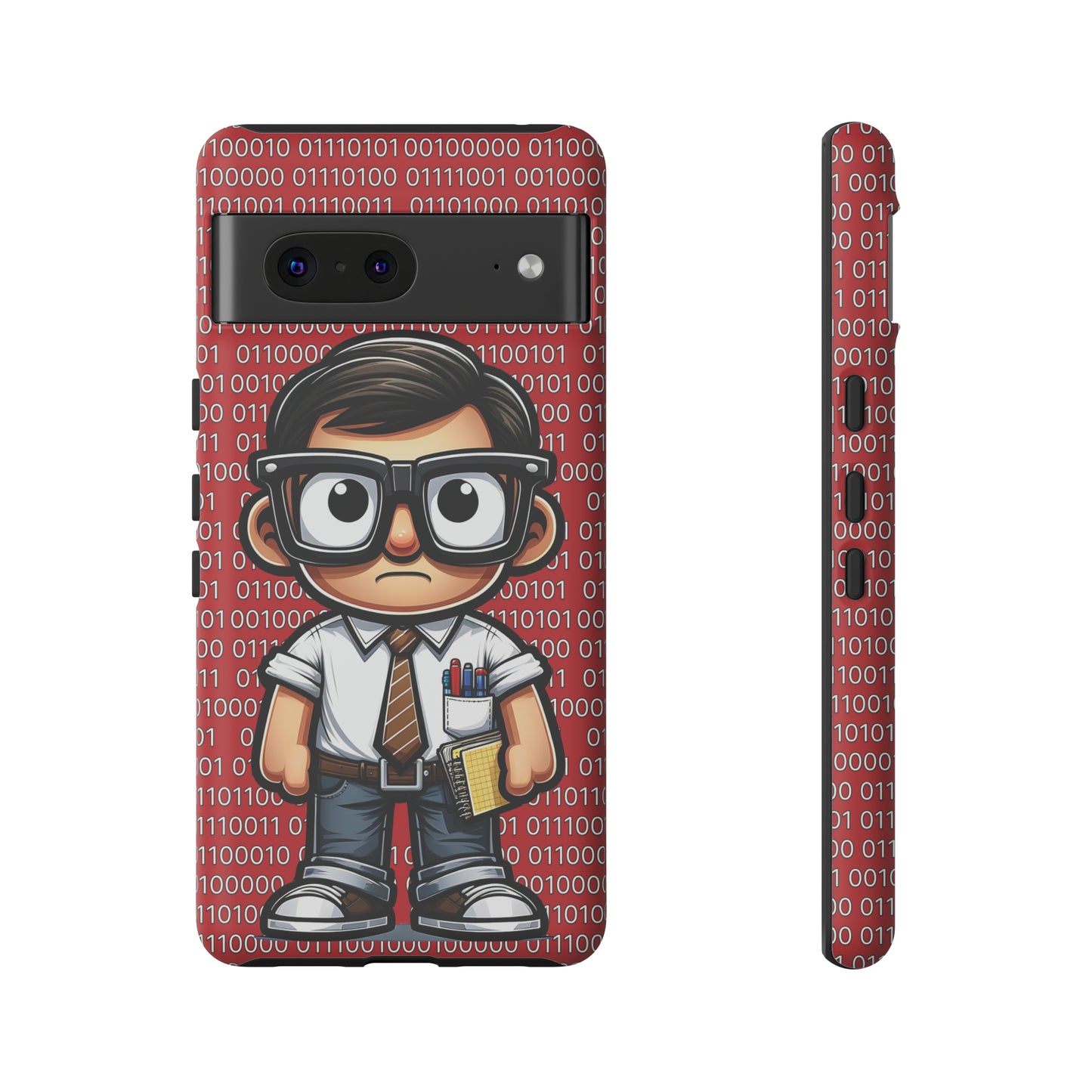 Nerd Binary - Red Tough Cases