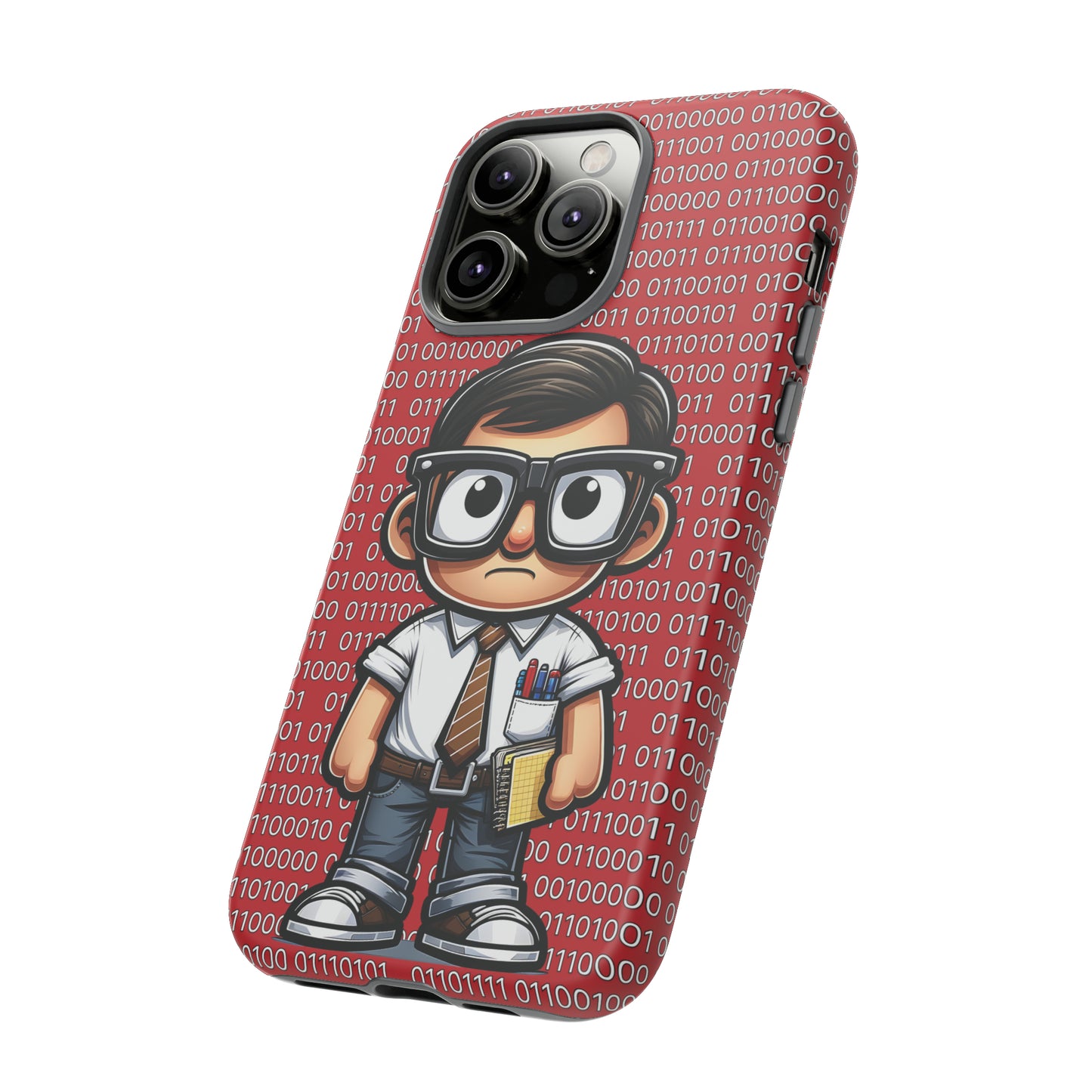 Nerd Binary - Red Tough Cases