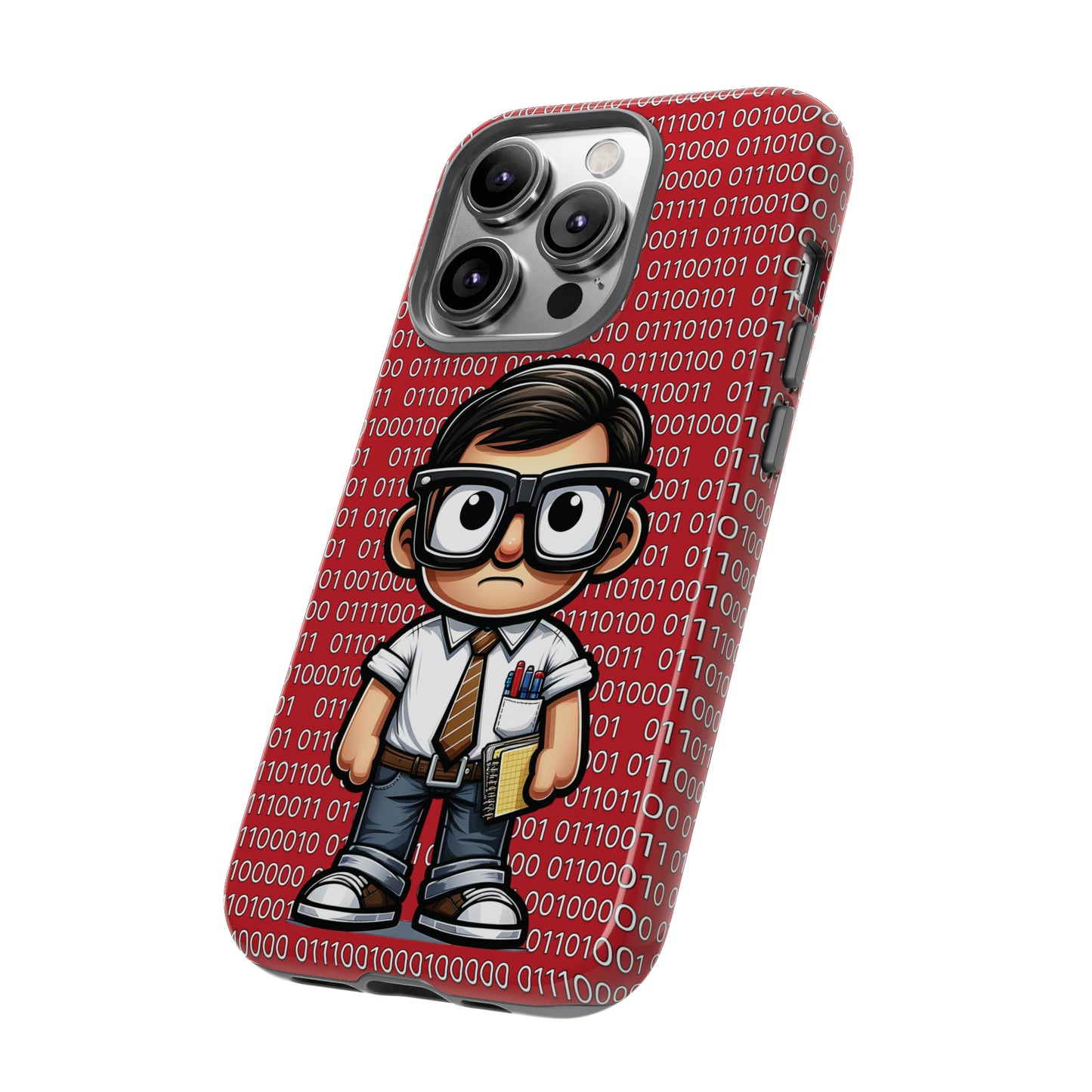 Nerd Binary - Red Tough Cases