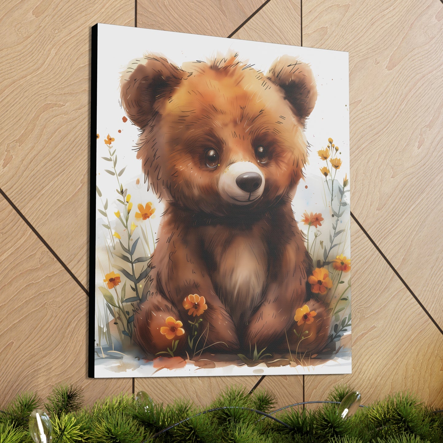 "Adorable Bear" - Artistic Canvas Print