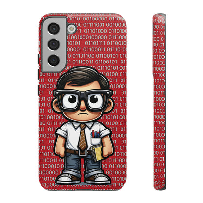 Nerd Binary - Red Tough Cases