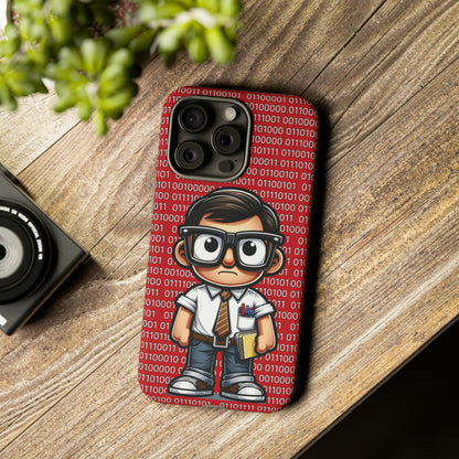 Nerd Binary - Red Tough Cases