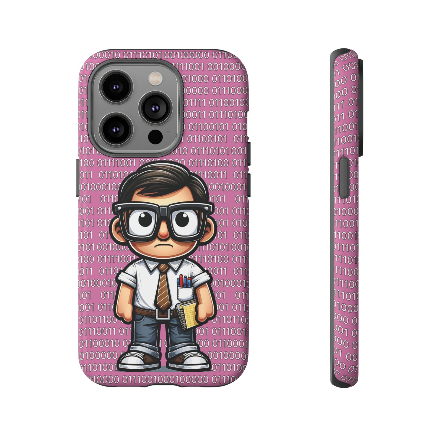 Nerd Binary - Pink Tough Cases