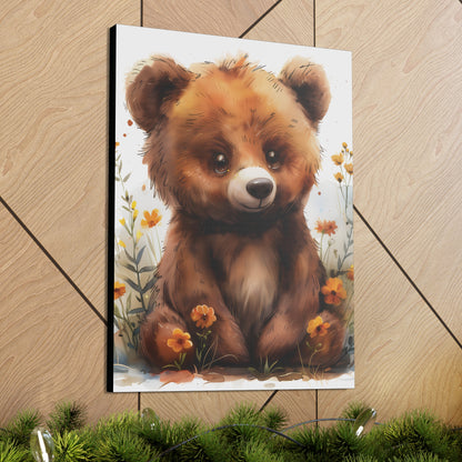 "Adorable Bear" - Artistic Canvas Print