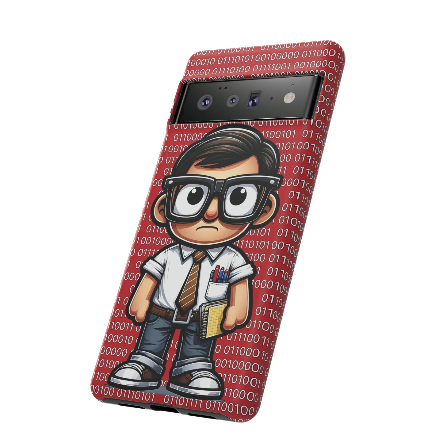 Nerd Binary - Red Tough Cases