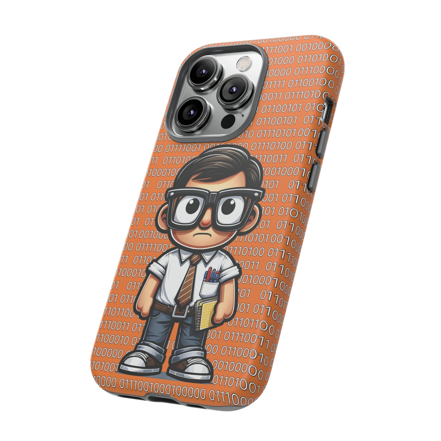 Nerd Binary - Orange Tough Cases