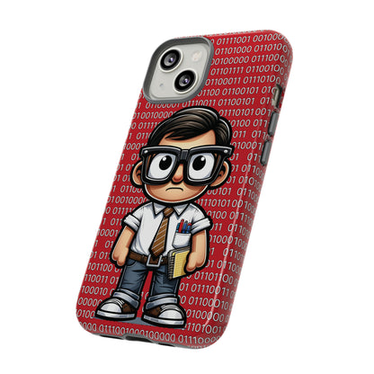 Nerd Binary - Red Tough Cases