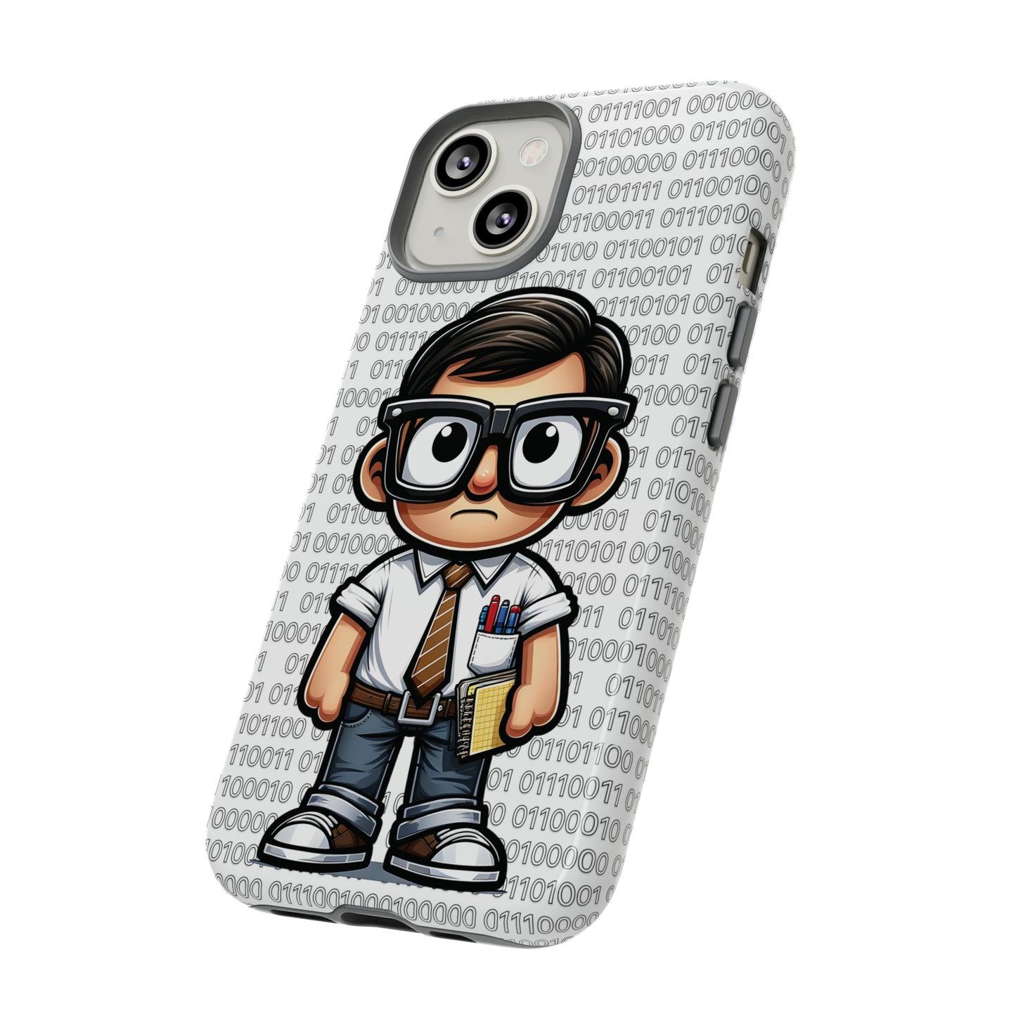 Nerd Binary - White Tough Cases