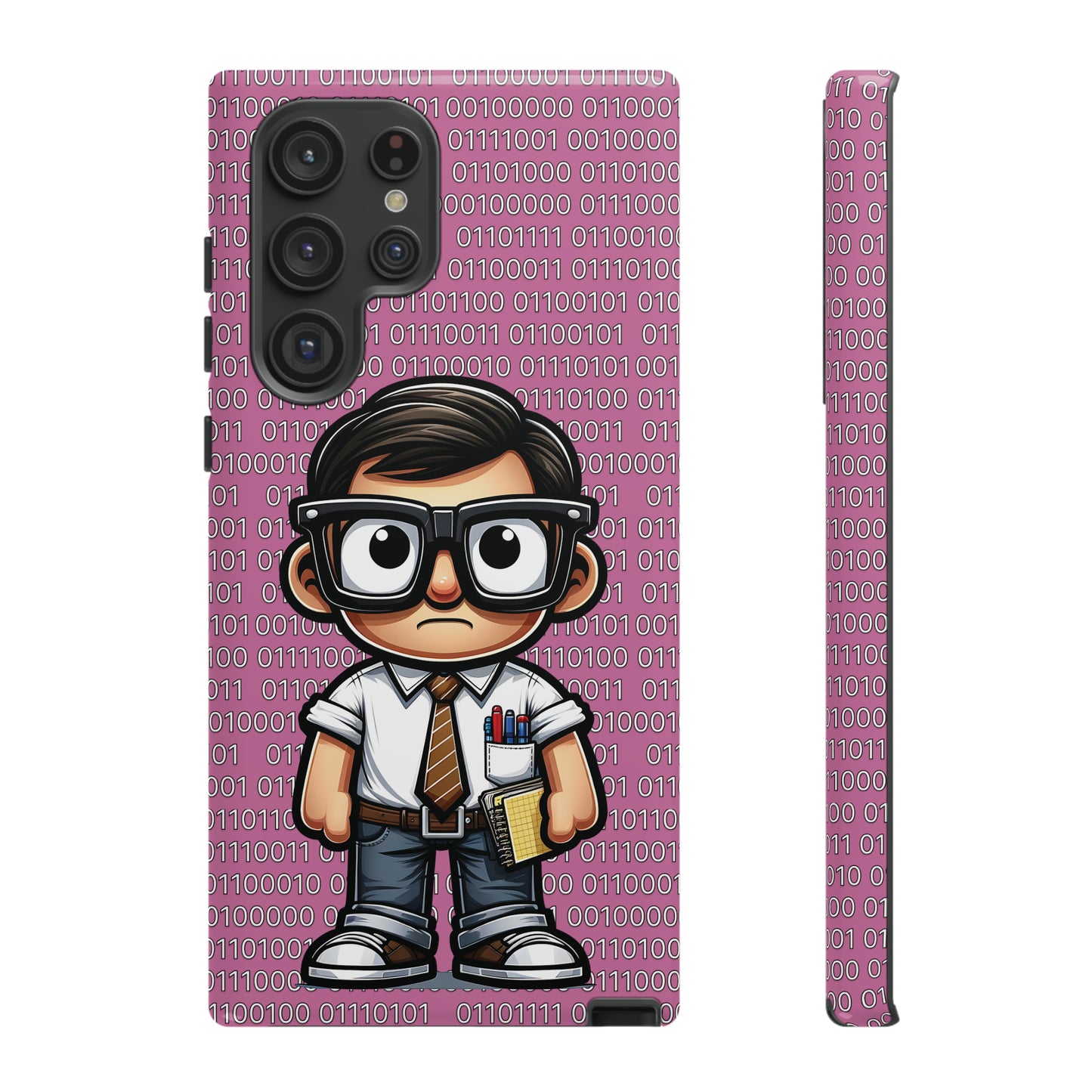 Nerd Binary - Pink Tough Cases