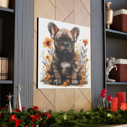 "Adorable French Bulldog" - Canvas Print