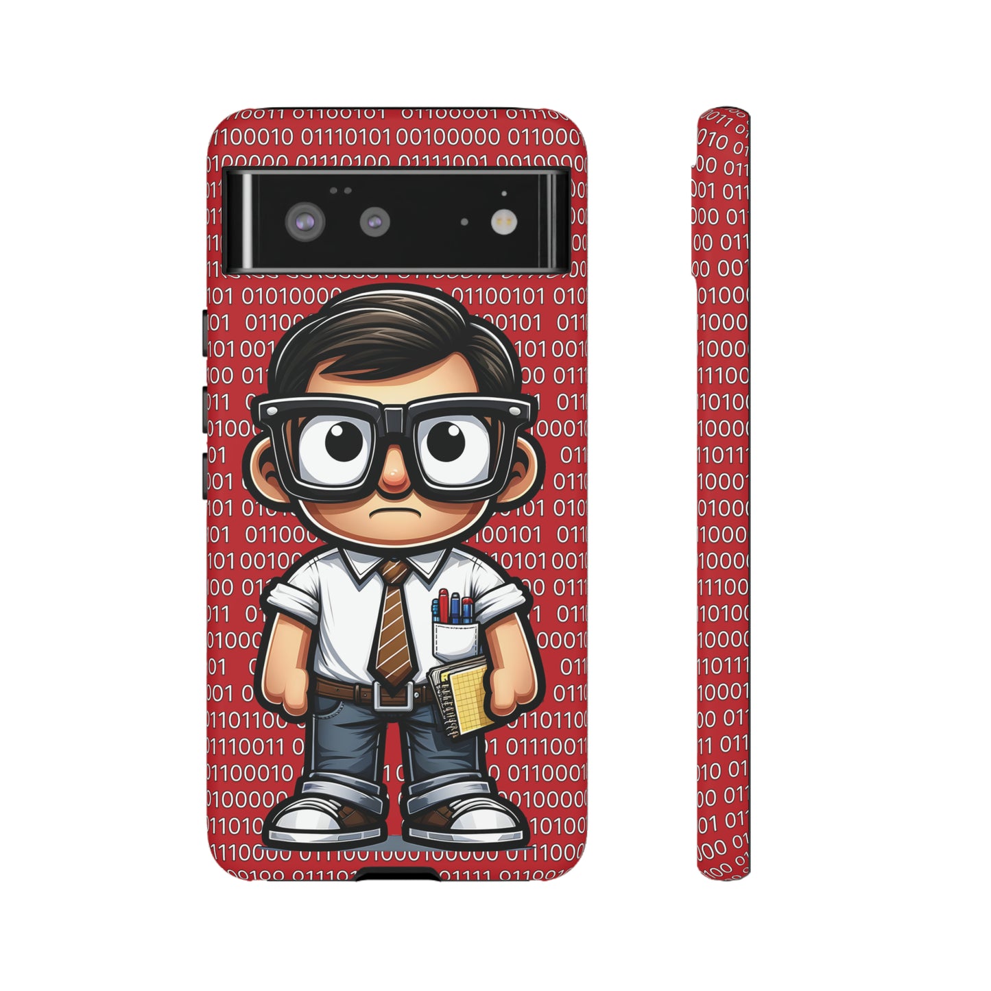 Nerd Binary - Red Tough Cases